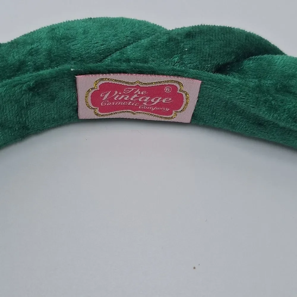 Green velvet headband braided headband plush cosmetic accessory